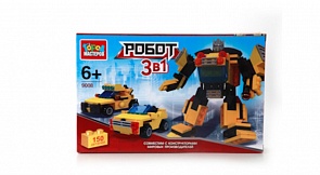 Конструктор 3-в-1 Робот и Машина, 150 деталей (Город Мастеров, UU-9008-R)